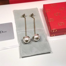 Limited Edition Christian Dior witte parelbolhanger geelgouden bijendiamanten oorbellen
