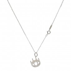 Tiffany Crown Charm zilveren ketting vrouwelijk 18K witgoud HK 41CM