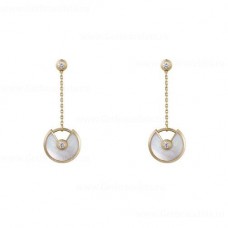 Cartier Amulette de Cartier Oorbel Witte Parelmoer Diamanten