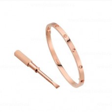 Cartier Love Armband SM met 10 Diamanten Roze Goud