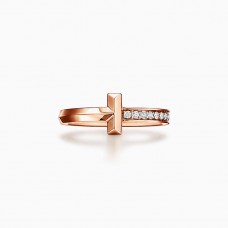 Tiffany enkelzijdige diamanten Tiffany T Rose Gold T1 Ring Celebrity Style