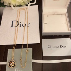 Dior Rose Des Vents Lapis Lazuli 8-punts sterhanger geelgouden lange ketting