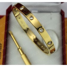 Cartier Love Armband Geel Goud 10 Diamanten