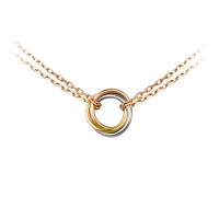 Zoete Trinity ketting 3-goud roze goud