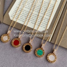 Bvlgari BVLGARI ketting roze goud zwart/rood/wit/groen/diamanten Authentiek