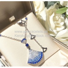 BVLGARI Divas Dream ketting blauwe saffieren en witgoud kopie