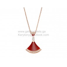 Bvlgari Divas Droomketting met Carneool en Pavé-diamanten, roségoud