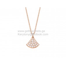 Bvlgari Divas Dream kleine ketting met pave diamanten rosé goud