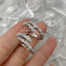 Bvlgari Serpenti Viper oorbellen wit goud met diamanten