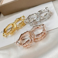 Bvlgari Serpenti Viper oorbellen met pave diamanten 3 kleuren perfect