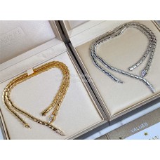Bvlgari Serpenti Viper Slanke Vormen Ketting Geel Goud/Wit Goud Kopie