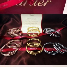 Cartier Juste Un Clou Dubbele Spijkerarmband Geel Goud/Wit Goud/Roze Goud Met Diamant