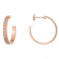Cartier Love Oorbellen Geel Goud/Rose Goud/Wit Goud Met Diamanten