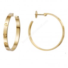 Authentieke Cartier Love Clip grote oorbellen geel goud/rosé goud/wit goud
