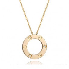Cartier Love-hangerketting in geel goud met 3 diamanten