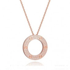 Cartier Love-halsketting in roze goud met diamanten