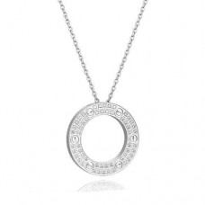 Cartier Love-ketting gezet in wit goud met diamanten