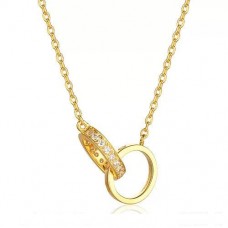 Cartier Love ketting geelgouden ringen met diamanten