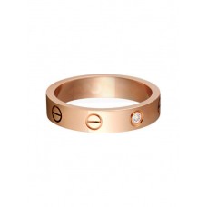 Cartier Love Wedding Bank 18K roze gouden liefdesring met 1 diamant