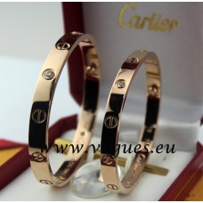  Cartier Armband Roze Goud 4 Diamanten