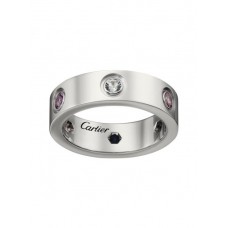 Cartier Love Ringv Witgouden Saffieren Granaten Amethist