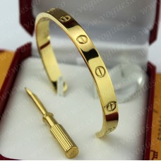 Cartier Semi-Open Love Armband Geel Goud