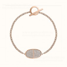 Hermes Chaine DAncre Verso kettingarmband met diamanten Champagne Classic