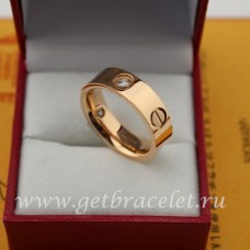 Cartier Love Ring Roze Goud Met 3 Diamanten