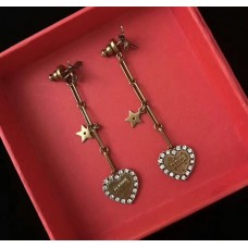 Dior LAmour Avenir witte kristallen harthanger met messing bij lange oorbellen Canada