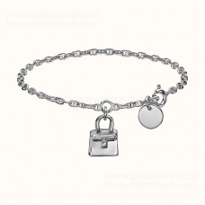 Hermes Birkin armband in zilver Amerikaanse verkoop