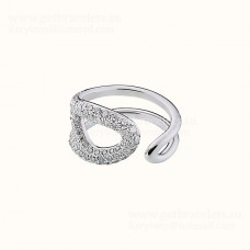Hermes Chaine Dancre Punk Ring Wit Goud met Diamanten Verkoop