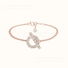 Hermes Finesse armband rosé goud met diamanten nieuwste damessieraden