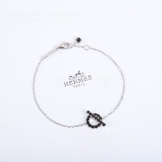 Hermes Finesse-armband in witgoud en zwarte Spinel-edelstenen