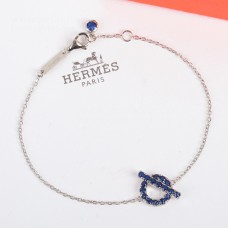 Hermes Finesse Armband met Blauwe Spinel Edelstenen Wit Goud