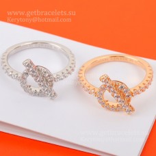 Hermes Finesse Ring met diamanten Rose goud/wit goud dames sieraden