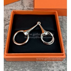 Hermes Mors sjaalring/gesp in wit goud