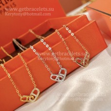 Hermes Farandole ketting met diamanten zilver/geel goud/rosé goud