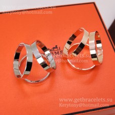 Hermes Trio sjaalring/gesp in witgoud/geelgoud/roségoud