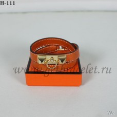 Hermes Rivale Double Wrap Armband Oranje Goud