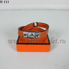Hermes Rivale Double Wrap Armband Oranje Zilver