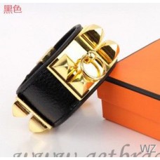 Hermes Collier de Chien Armband Zwart Goud