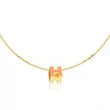 Hermes Cage dH Ketting Rood in Lak Geel Goud