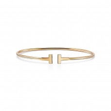 Tiffany Co. Double T Ringent draadarmband zilver/geel goud/rosé goud