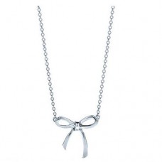 Tiffany Bow witgouden strik hanger sleutelbeen charme ketting imitatie