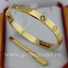  Cartier mannen en vrouwen geelgouden liefdesarmband 4 diamanten