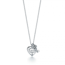 Terug naar Tiffany Love Heart Tag sleutel hanger ketting sieraden dames