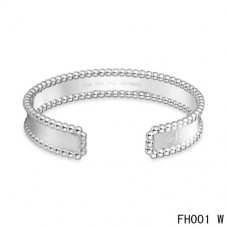 Van Cleef en Arpels open armband in wit goud