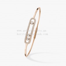 Messika Diamonds armband Move Pave dun roségoud en witgoud