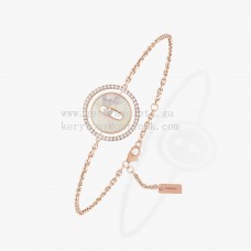 Messika Lucky Move Witte Parelmoer Armband Roségoud en Witgoud