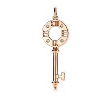 Tiffany Keys Atlas Rose Gold Pierced Key Hanger Ketting voor afgezwakte Britse prijs